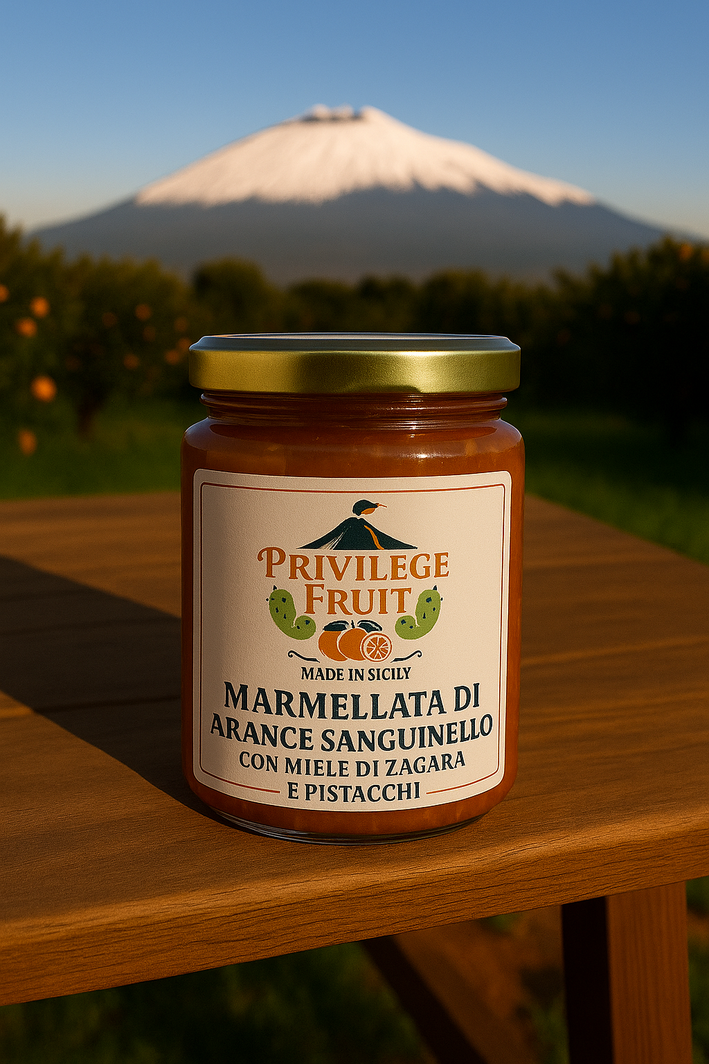 Marmellata di Arance Sanguinello con Miele di Zagara e Pistacchi