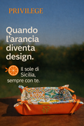 Vassoio Privilege – In ecopelle d'arancia