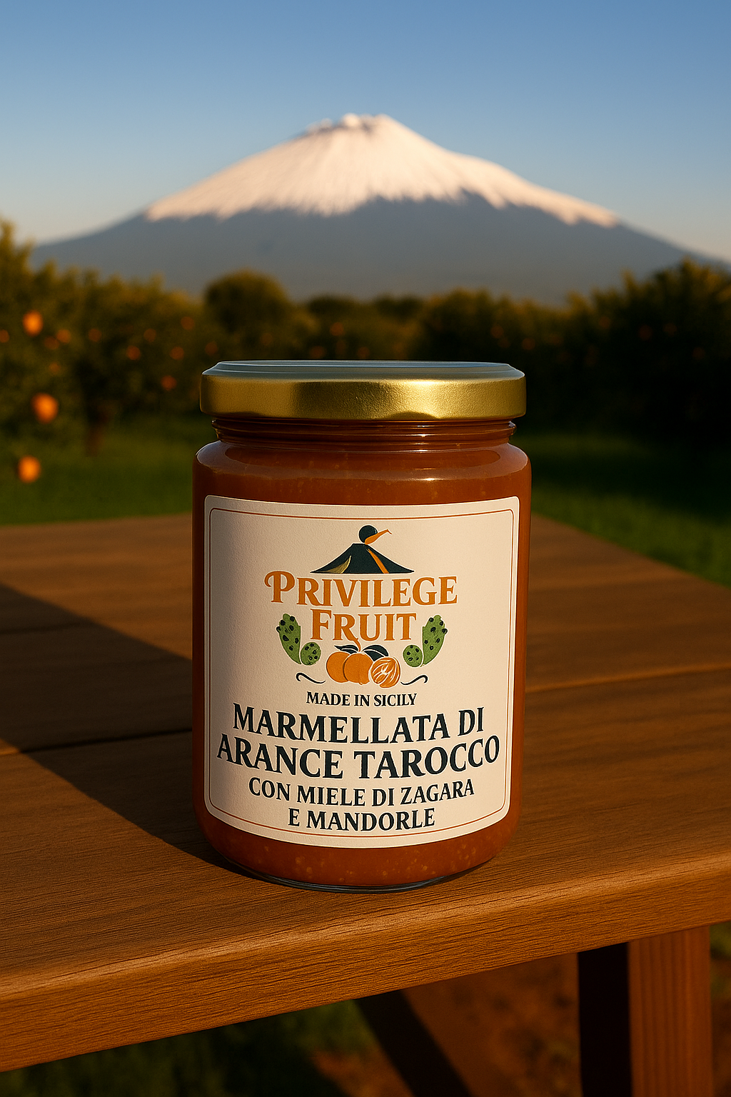 Marmellata di Arance Tarocco con Miele di Zagara e Mandorle