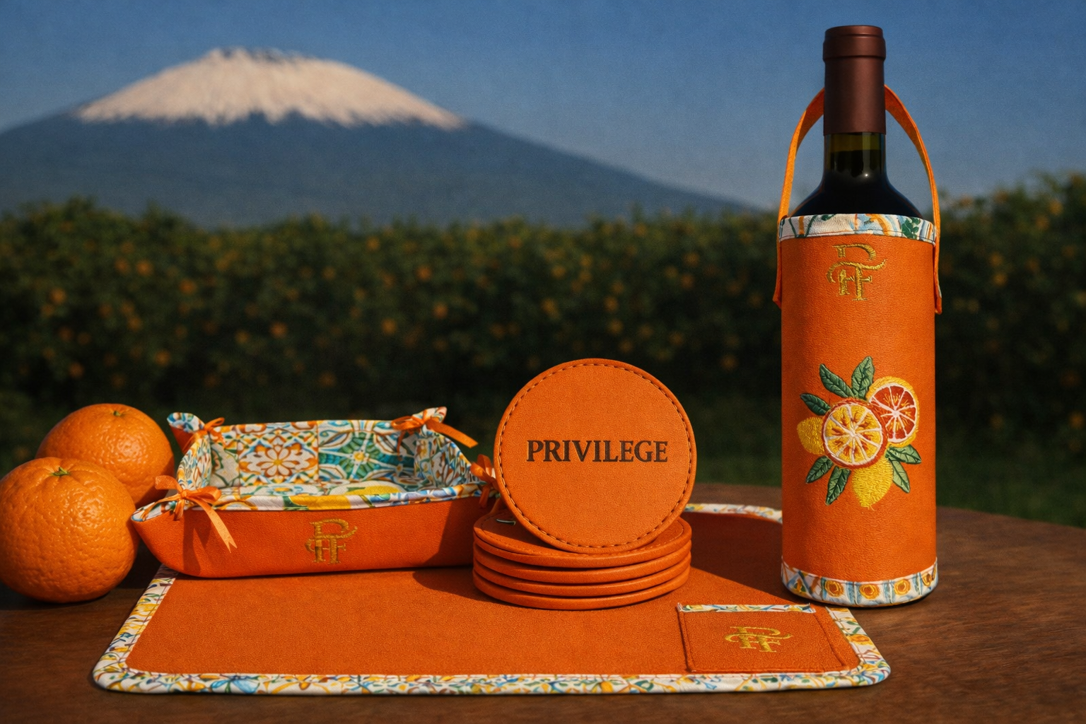 Set completo Ecopelle d'arancia Privilege